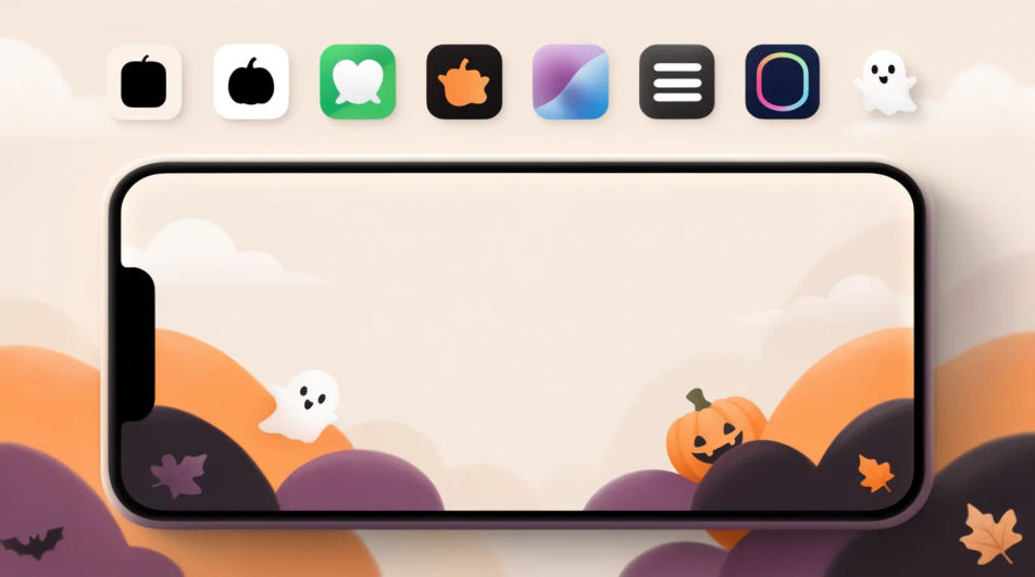 Home screen with icons