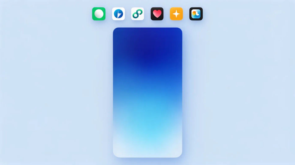 Home screen with icons