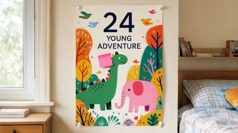 On a bedroom wall