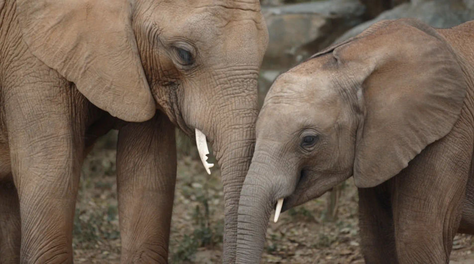 Parent and calf