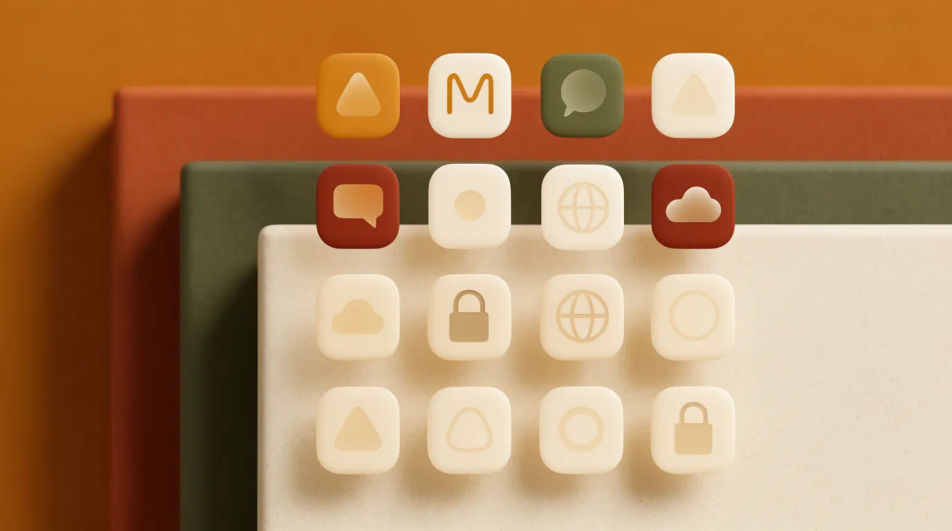 Home screen with icons