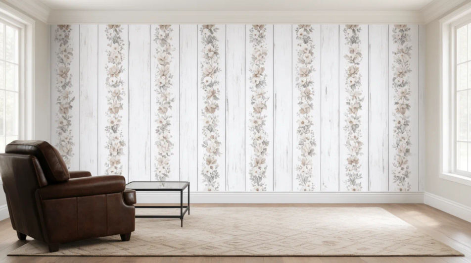 Accent-wall mural crop