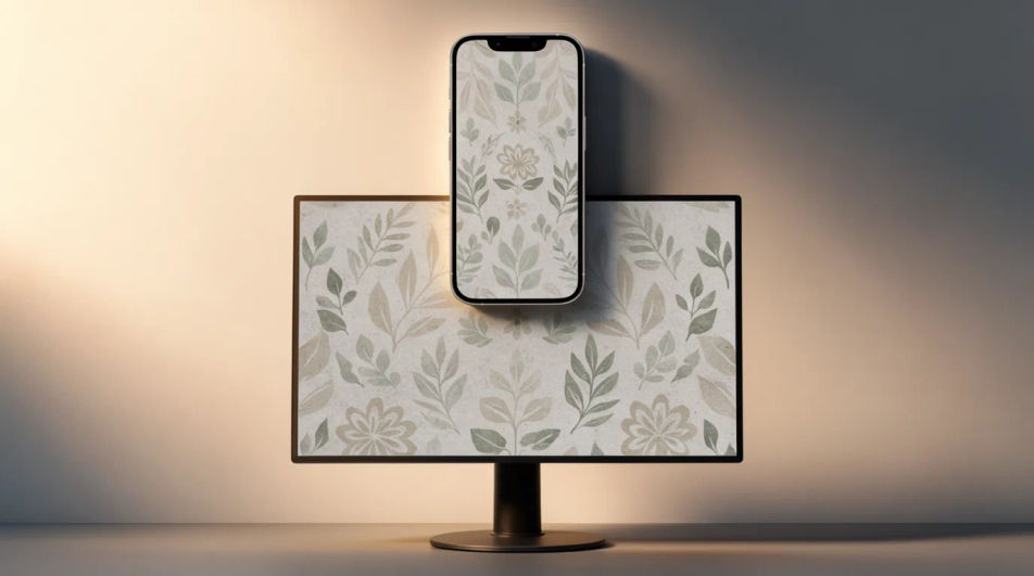 Matching phone-and-desktop set