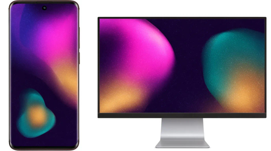 Matching phone-and-desktop set
