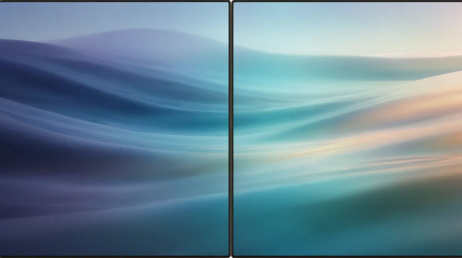 Dual-monitor panorama