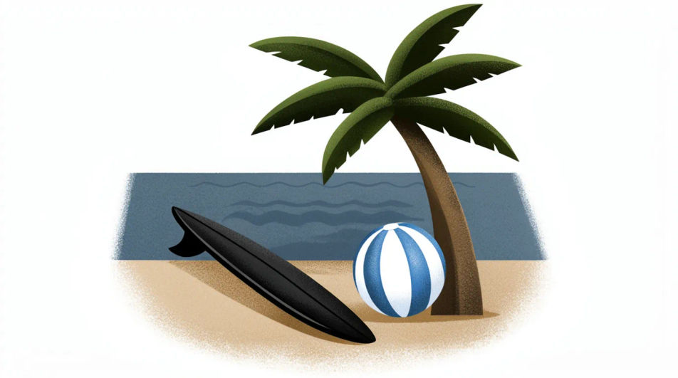 Beach scene set