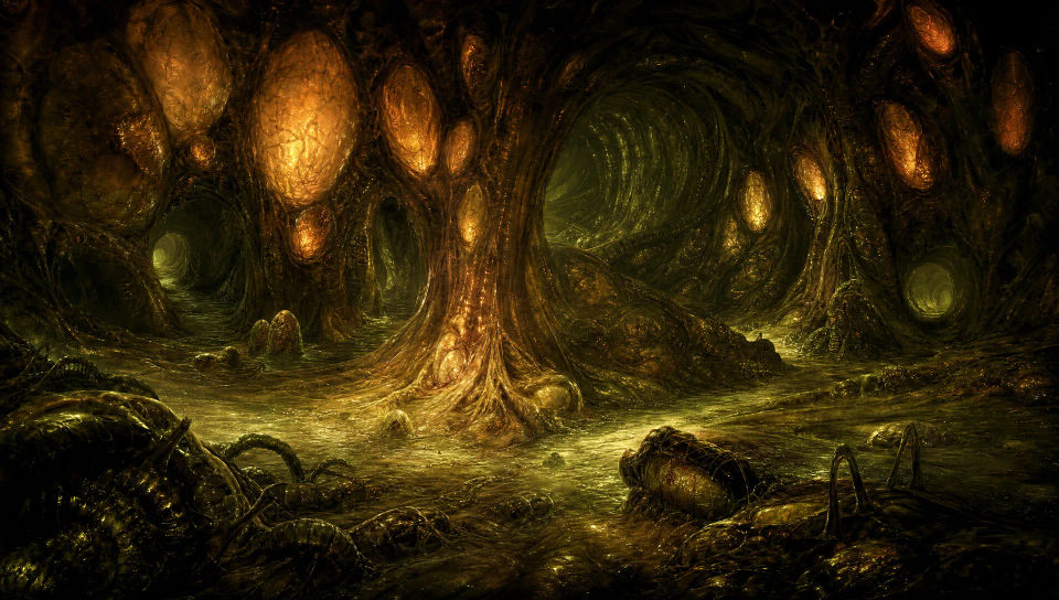 An alien hive interior