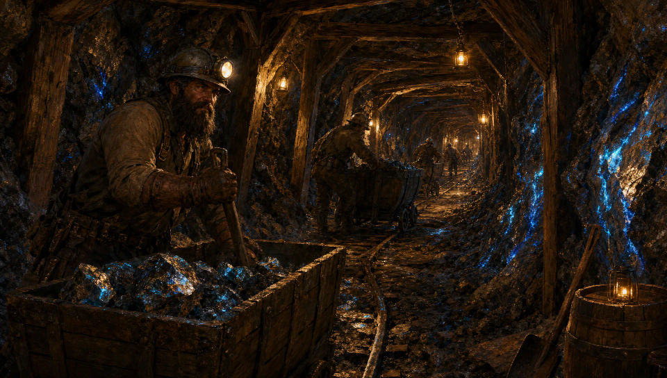 Deep mine tunnels