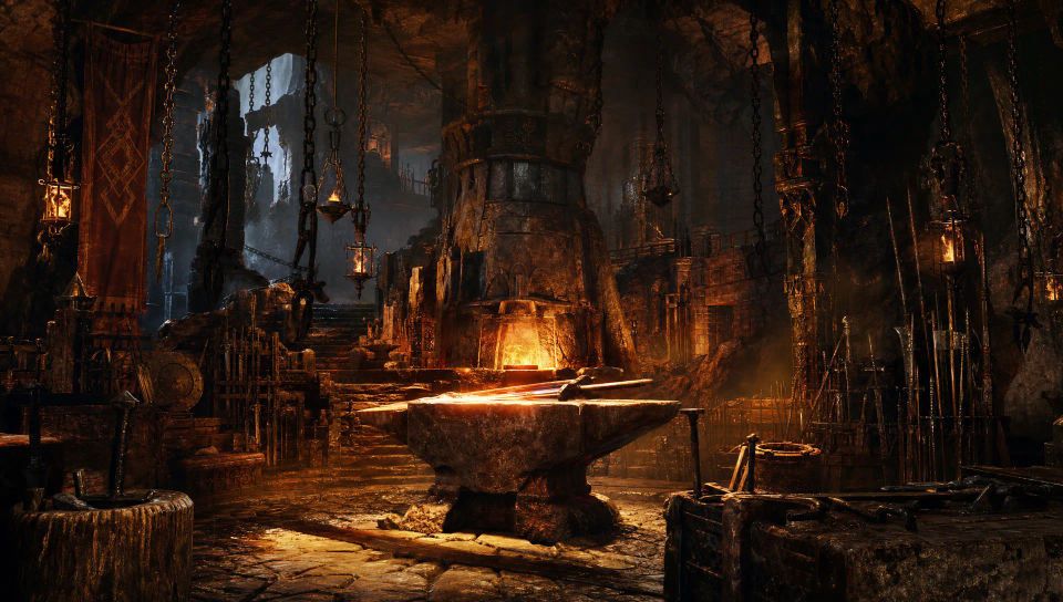 An underground forge