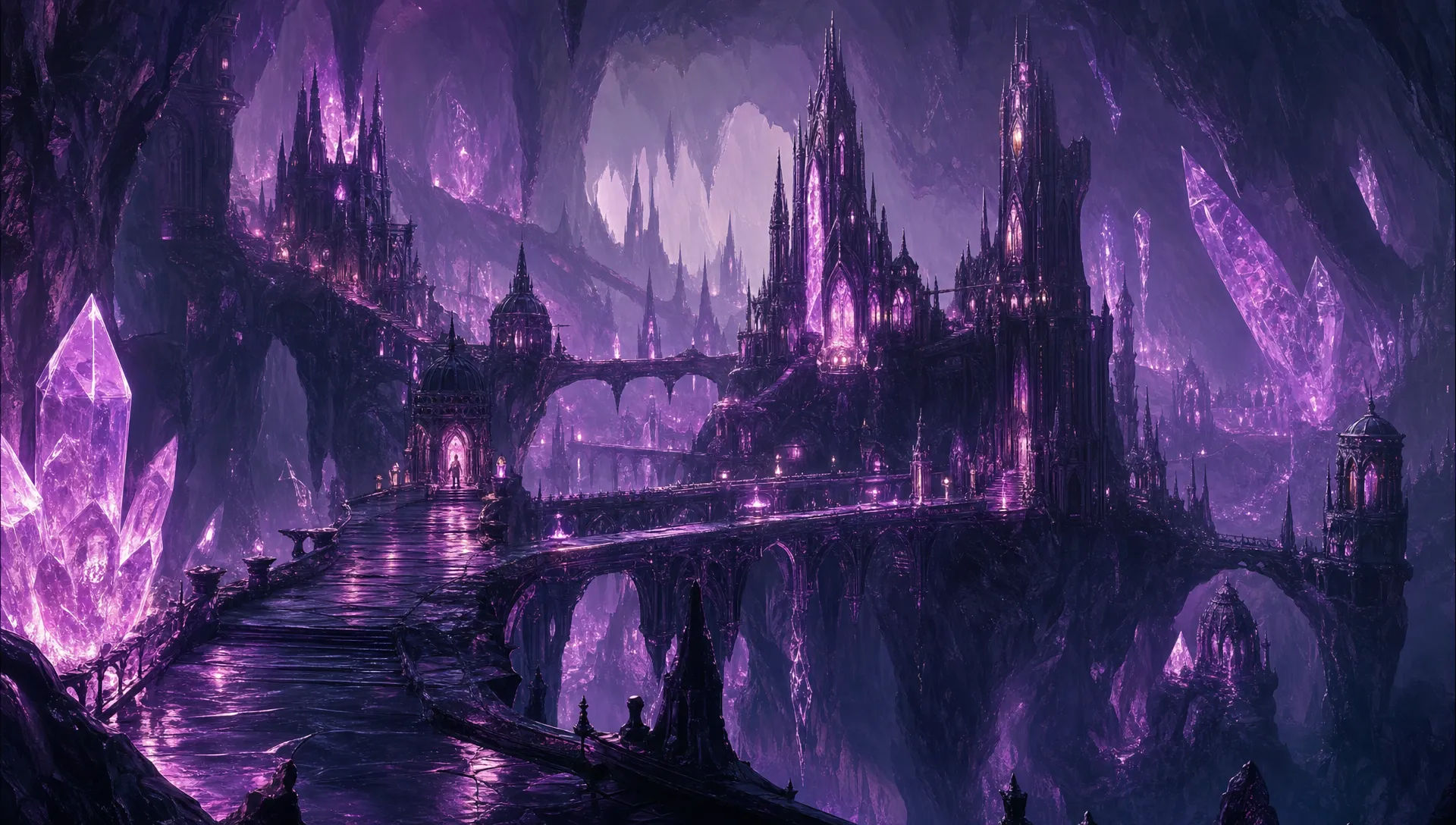 An underground dark-elf city