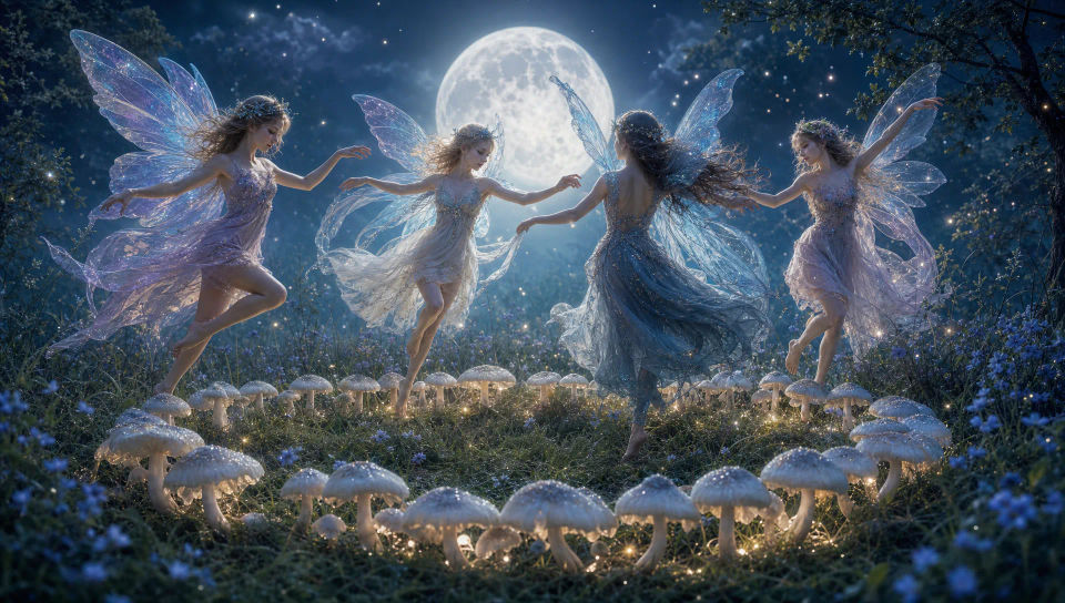 A moonlit fairy ring