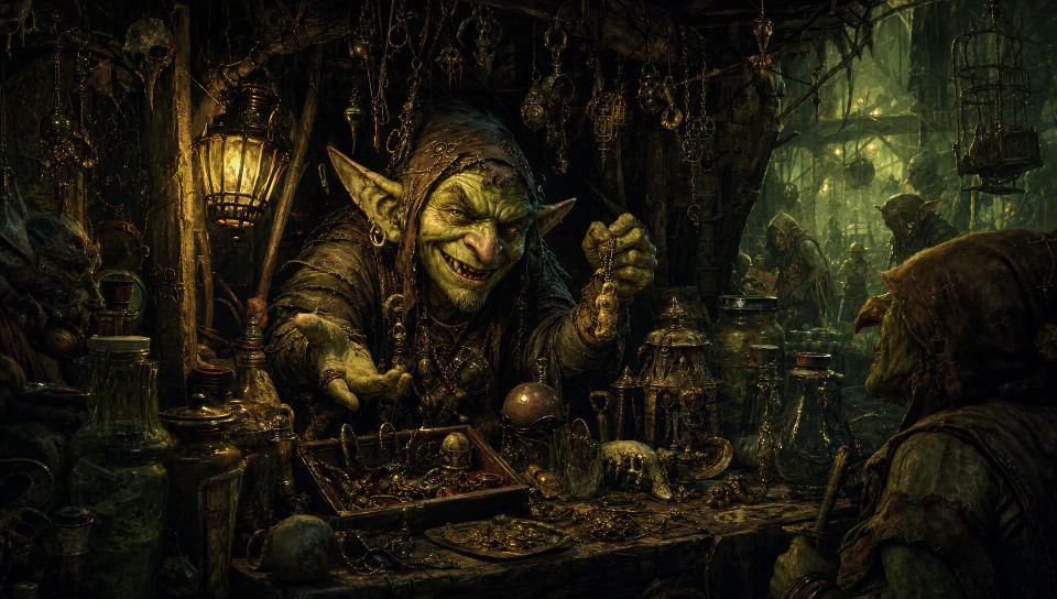 A goblin market stall