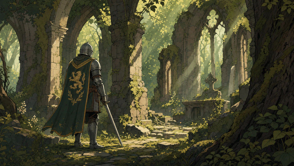 A ruined forest chapel