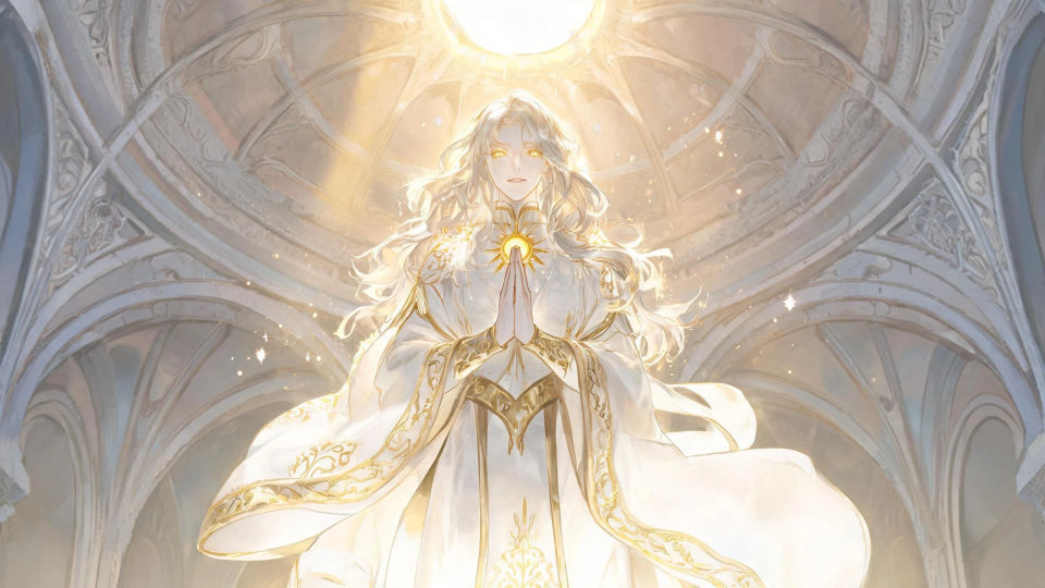 A radiant temple sanctuary