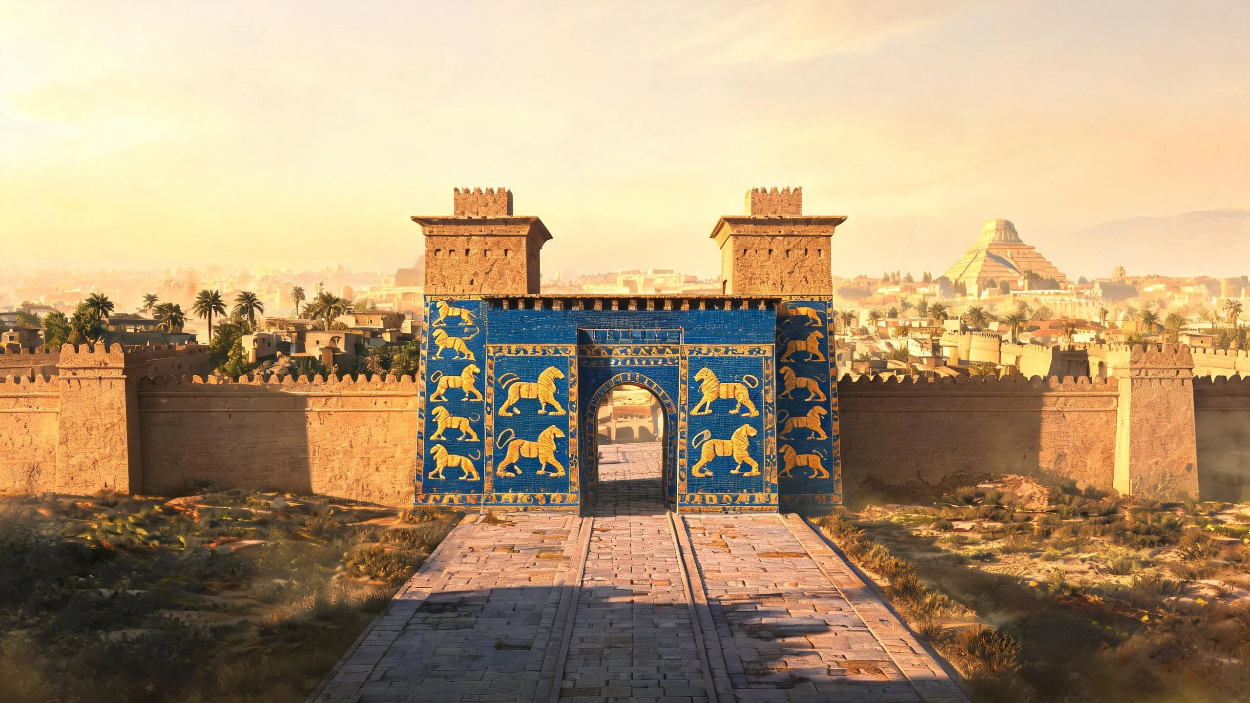 The processional gate at midday