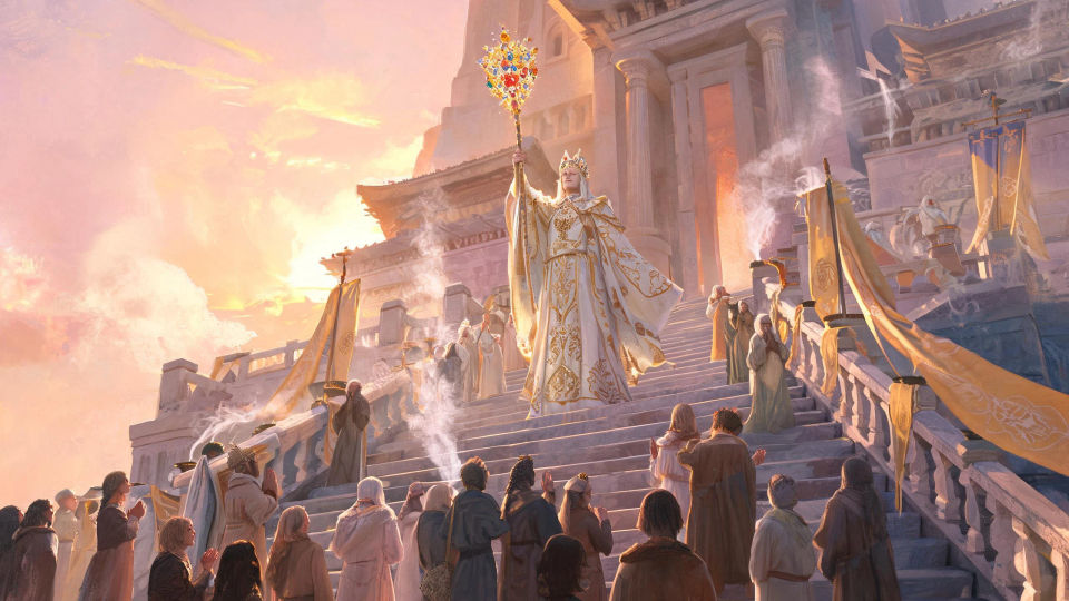 A dawn blessing on the temple steps