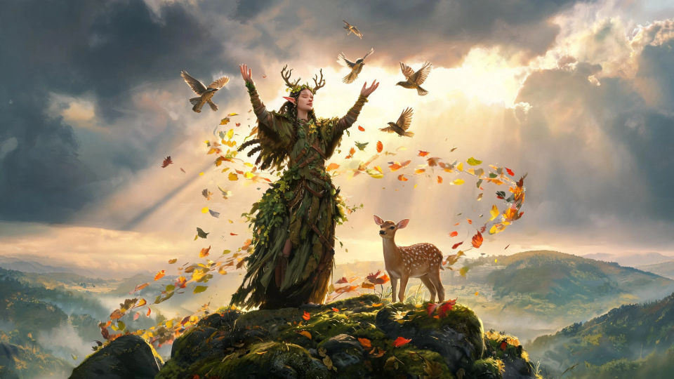 A druid calling the wilds