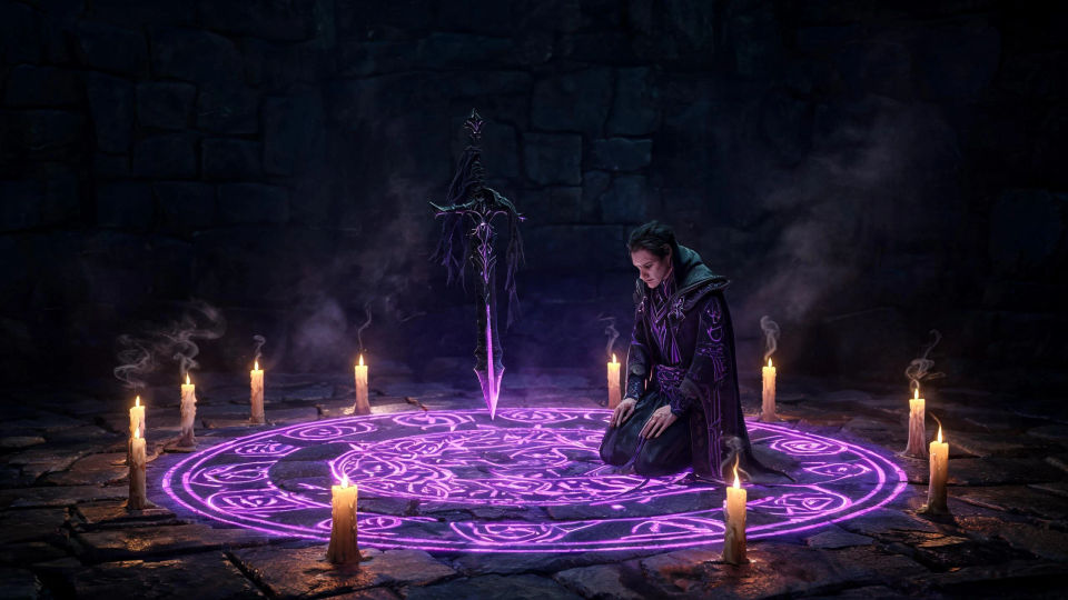 A dark pact ritual chamber