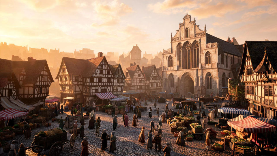 The market square at midday