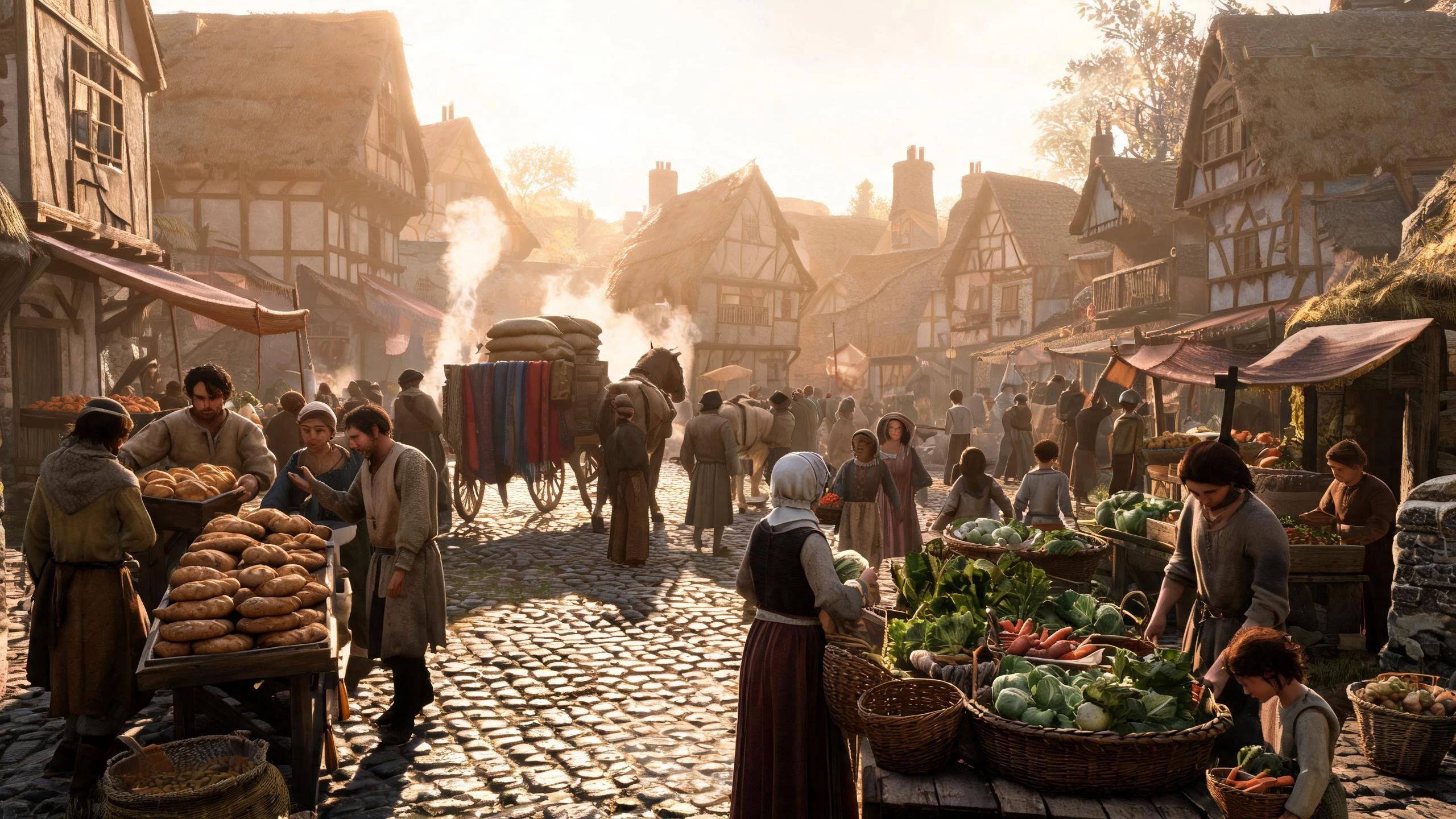 A bustling market square
