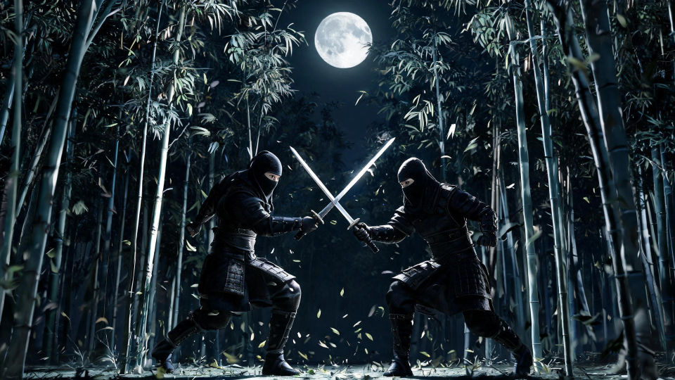 A clash in the bamboo grove