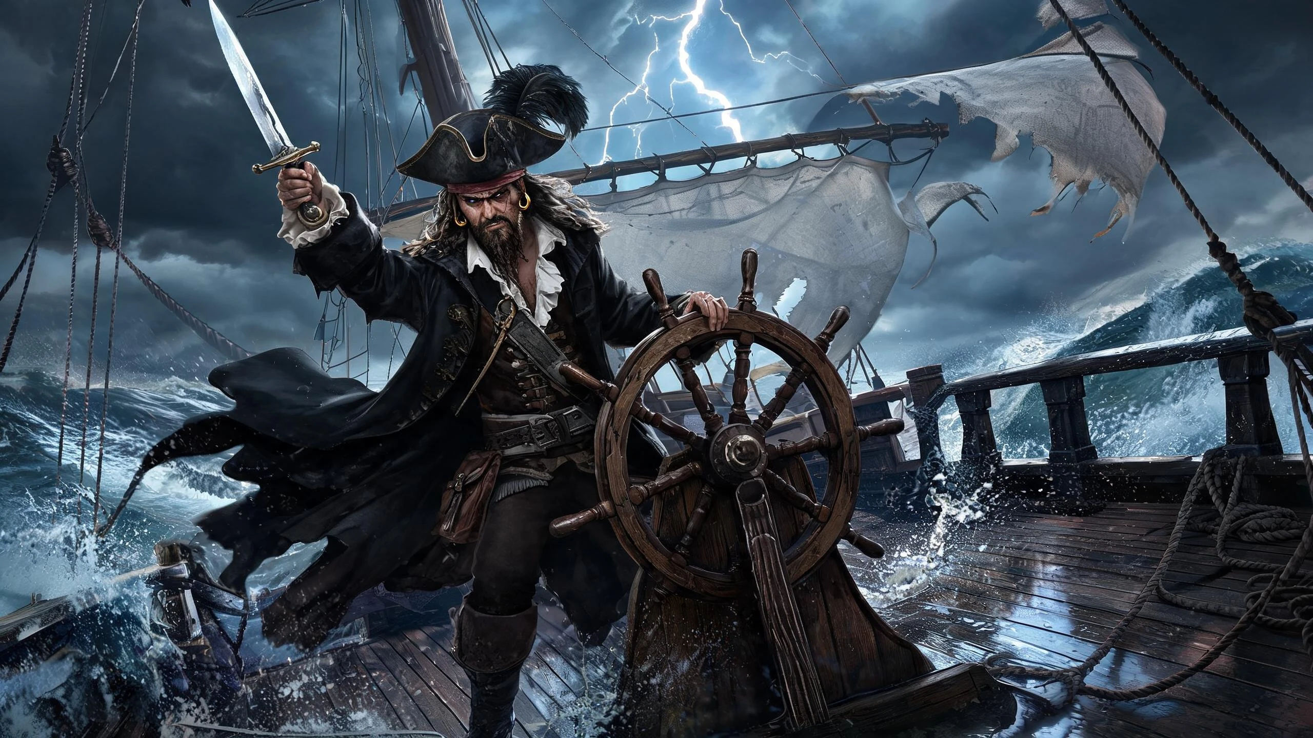 A deck in a rising storm