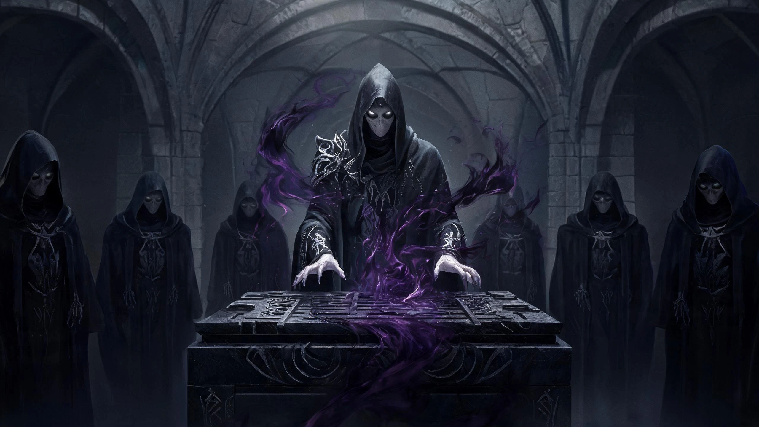 A black-altar shadow shrine