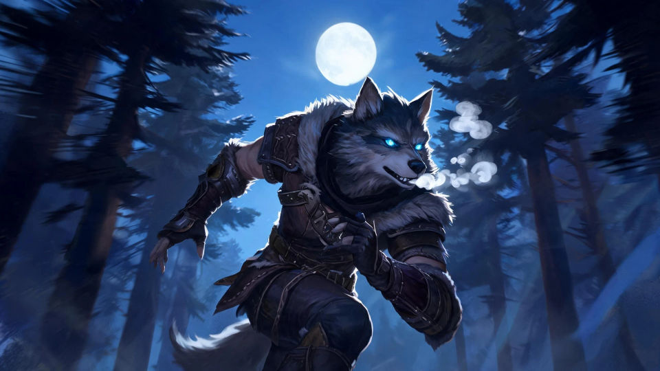 A hunt through moonlit pines