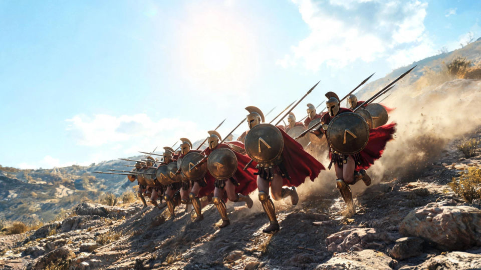 The charge down the ridge