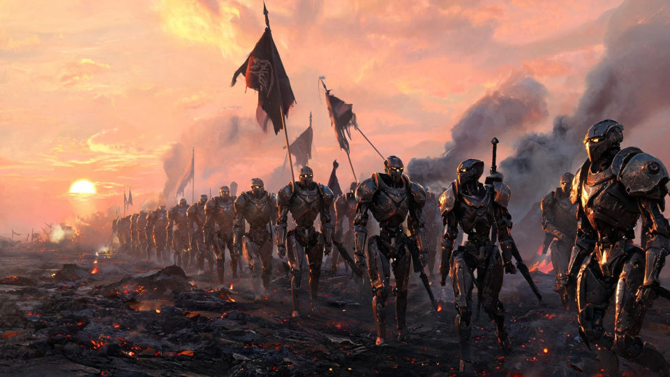A construct legion on the march