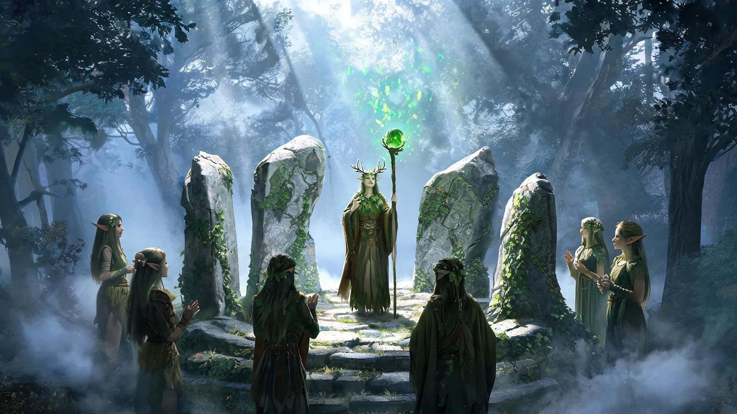 A sacred grove ceremony