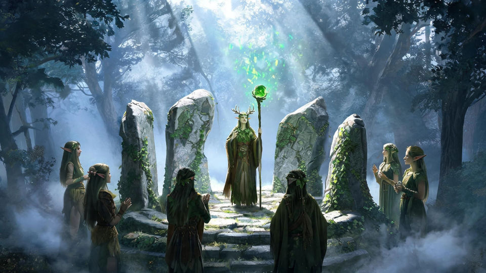 A sacred grove ceremony