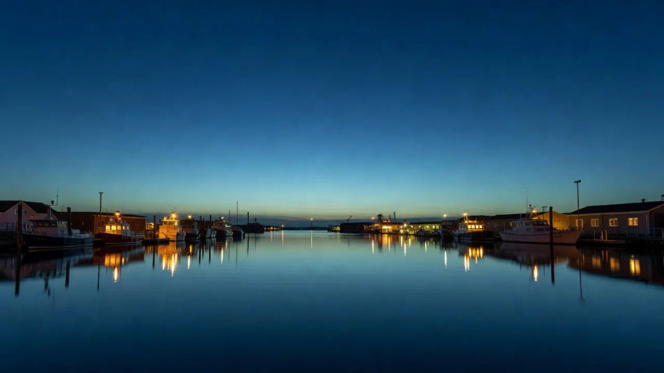 Harbor twilight composition