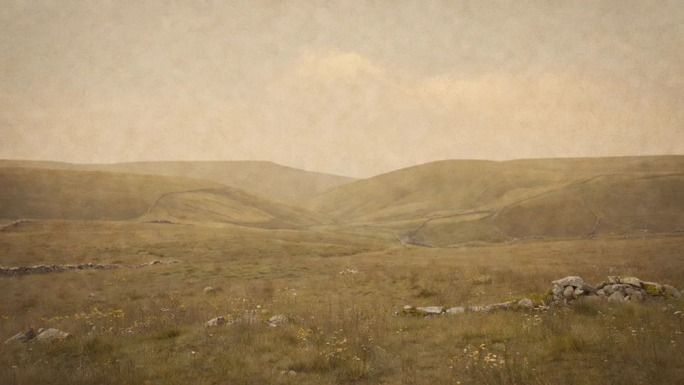Rural landscape establishing shot