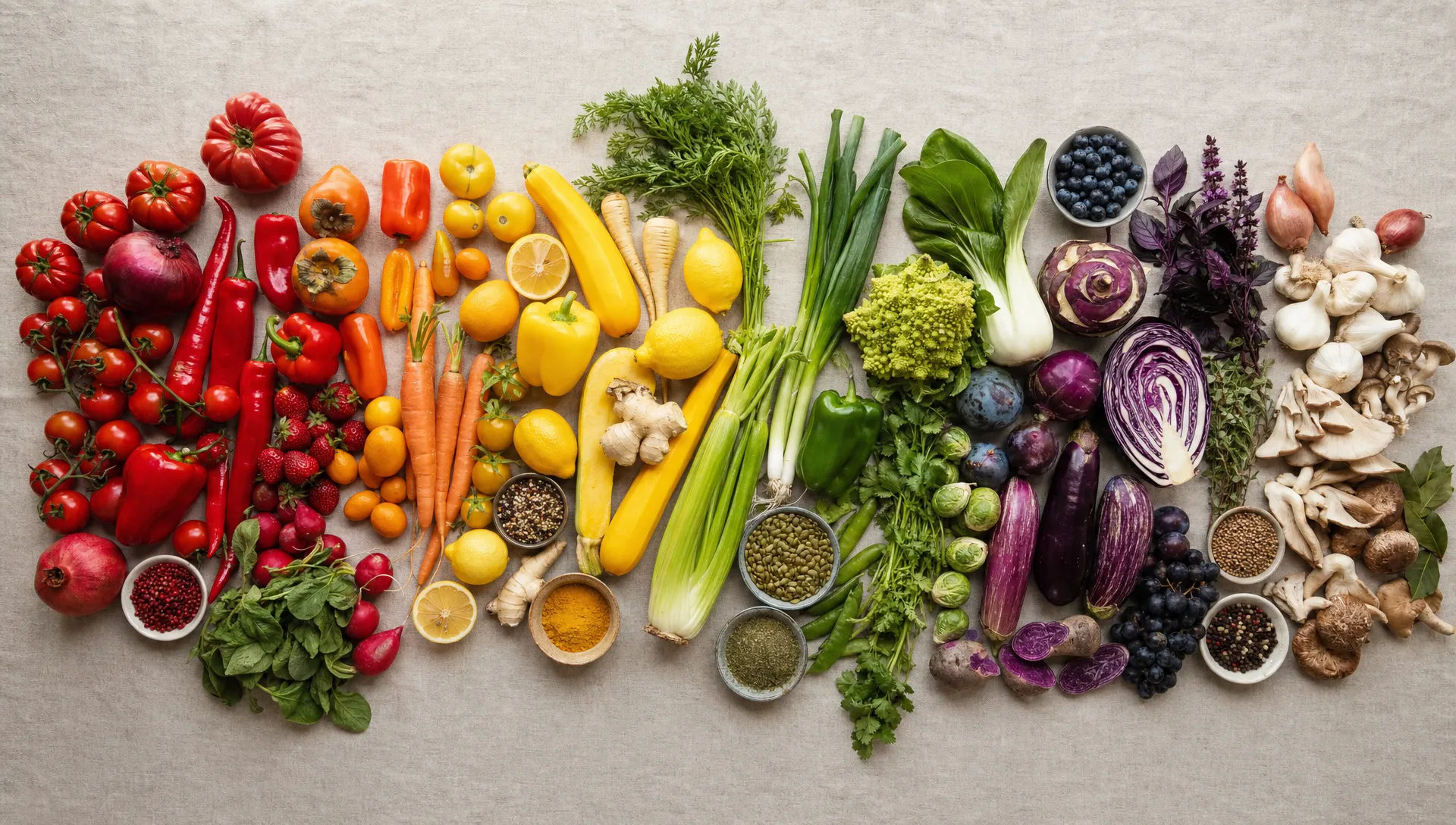 Ingredient flat-lay panel
