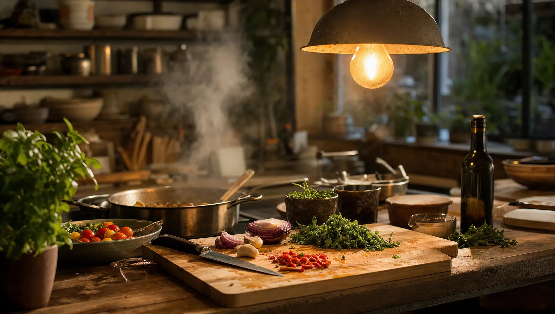 Kitchen counter scene