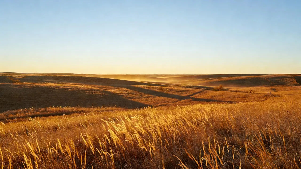 Large paysage en contre-jour