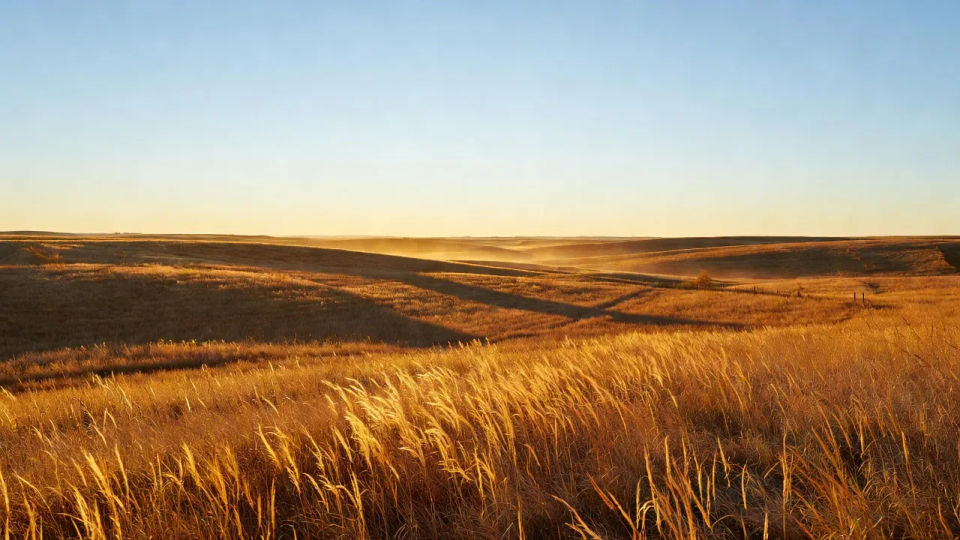 Wide backlit landscape