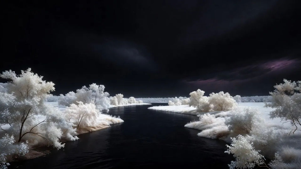 Dark-sky river spread