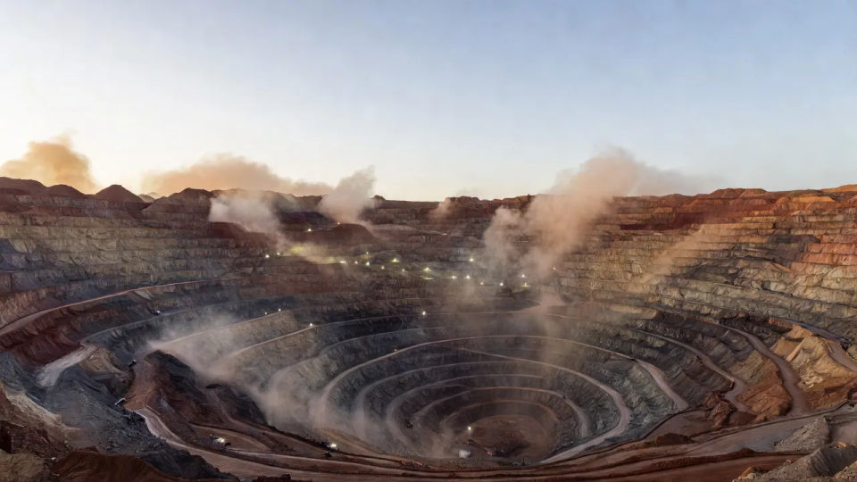 Open-pit establishing frame