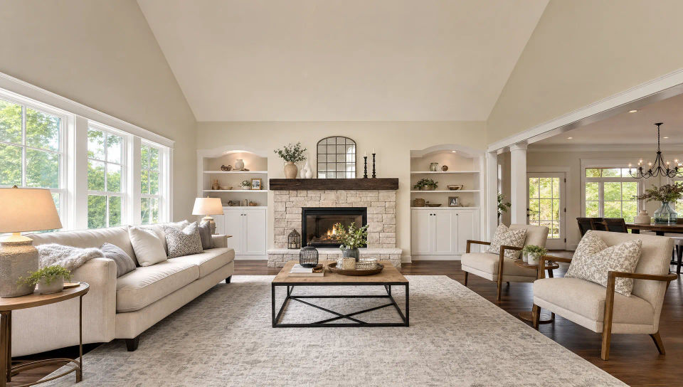 Wide living-room frame