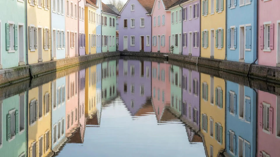 Canal establishing shot
