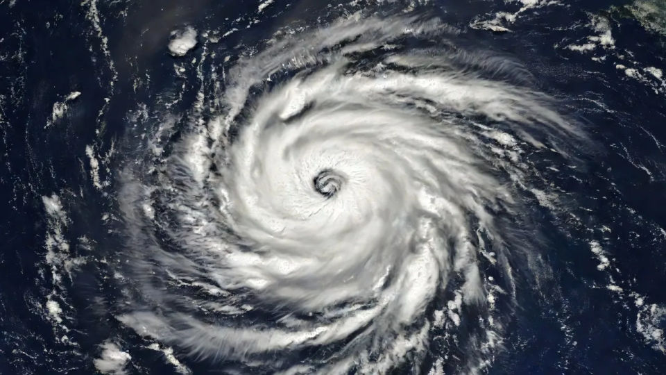 Cloud-swirl establishing shot
