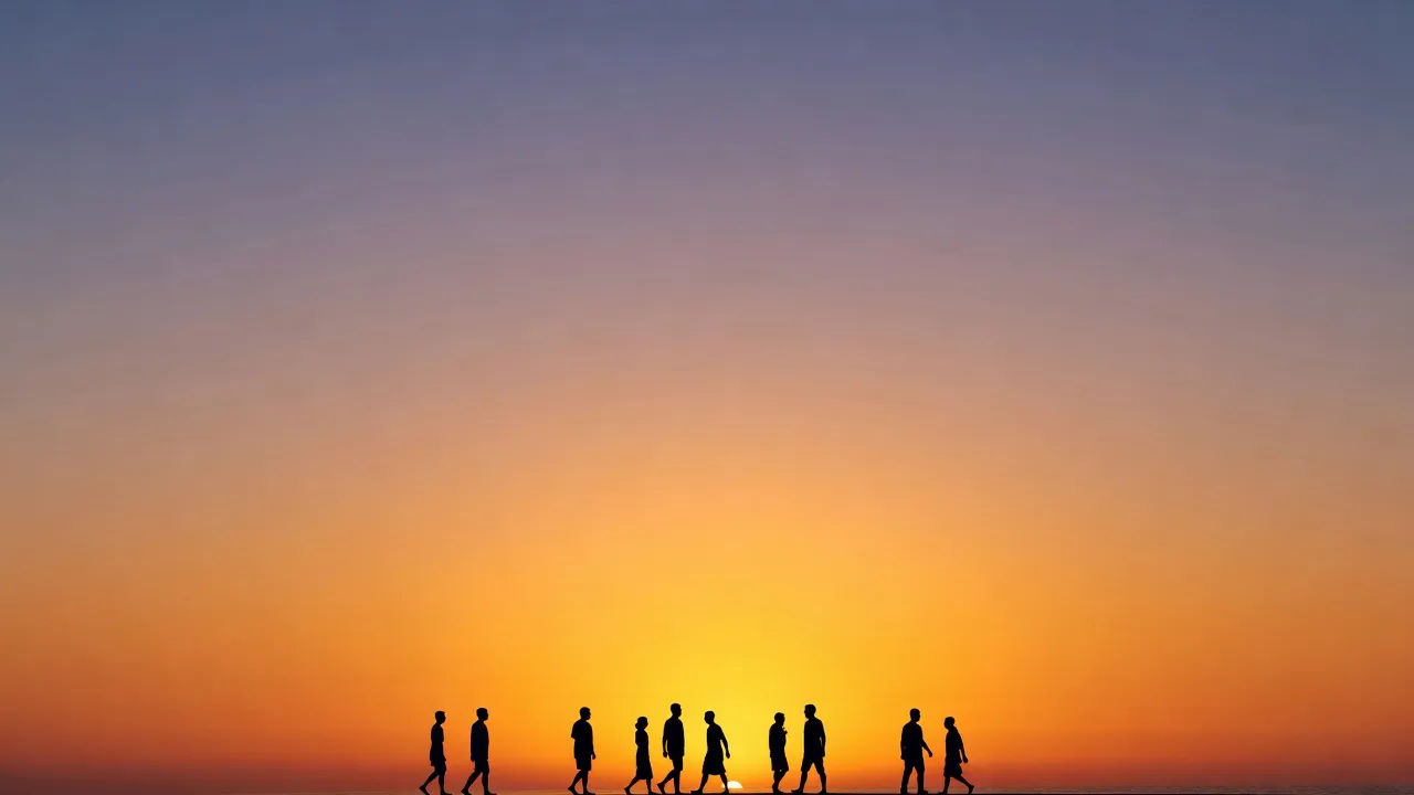 Wide dusk-horizon frame