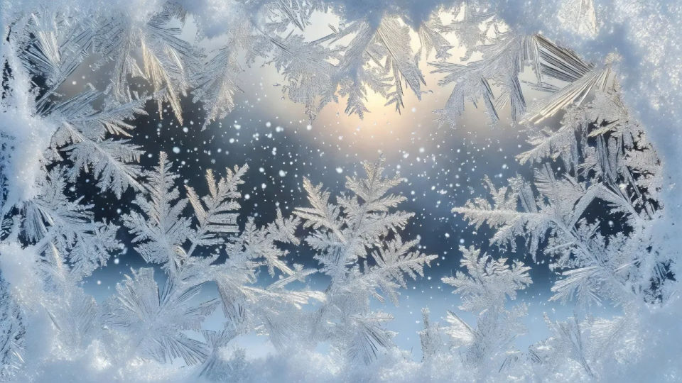 Frost-macro hero panel
