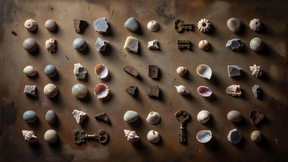 Object collection flat-lay