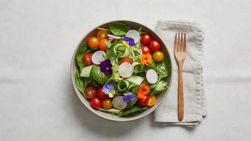 Menu flat lay for AI content for restaurants and cafes
