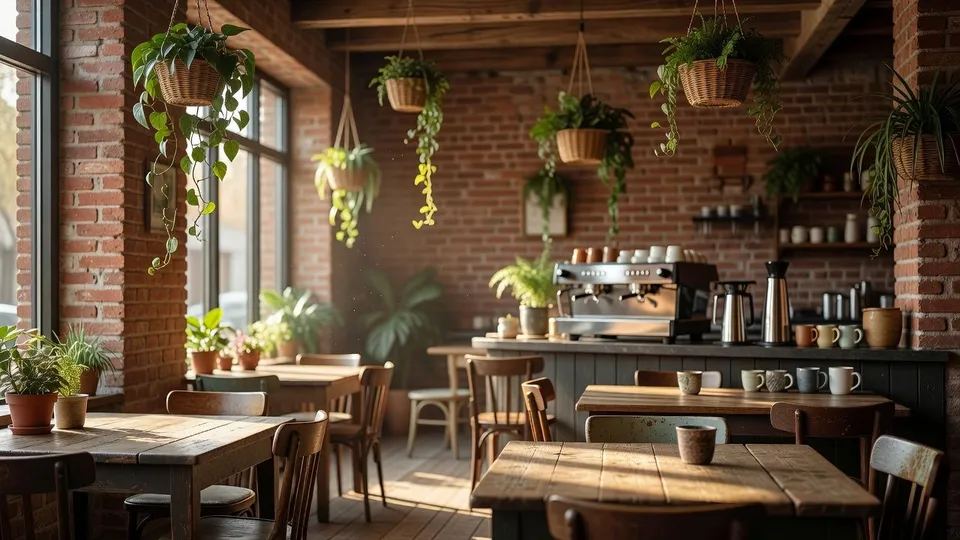 Cafe interior for AI content for restaurants and cafes