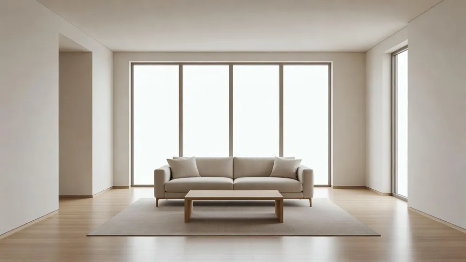 Bright interior for AI image generation for property marketing