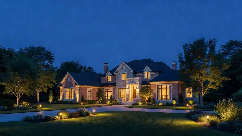 Twilight shot for AI image generation for property marketing